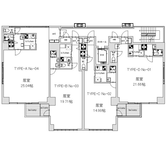 間取り(4F〜6F)